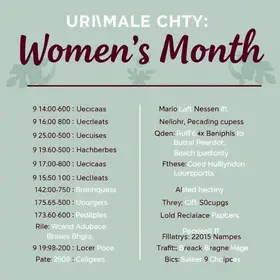 programação do mês da mulher