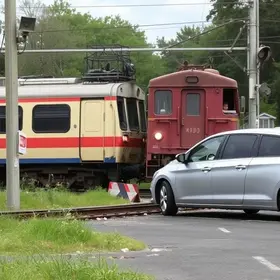 trem arrasta carro