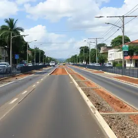 reconstrução do pavimento